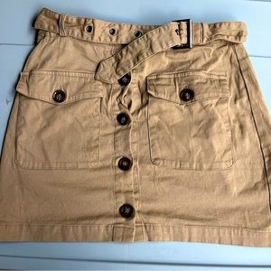 small khaki mini skirt
